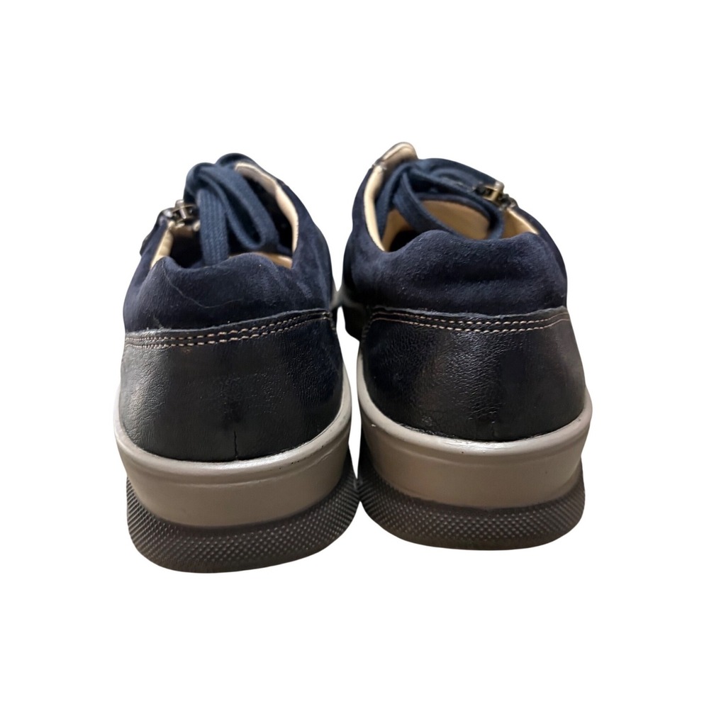 Fidelio Haley Hallux Sneakers Women 6.5 UK 9 US Navy Blue Leather Zip Up EUC - Picture 3 of 6